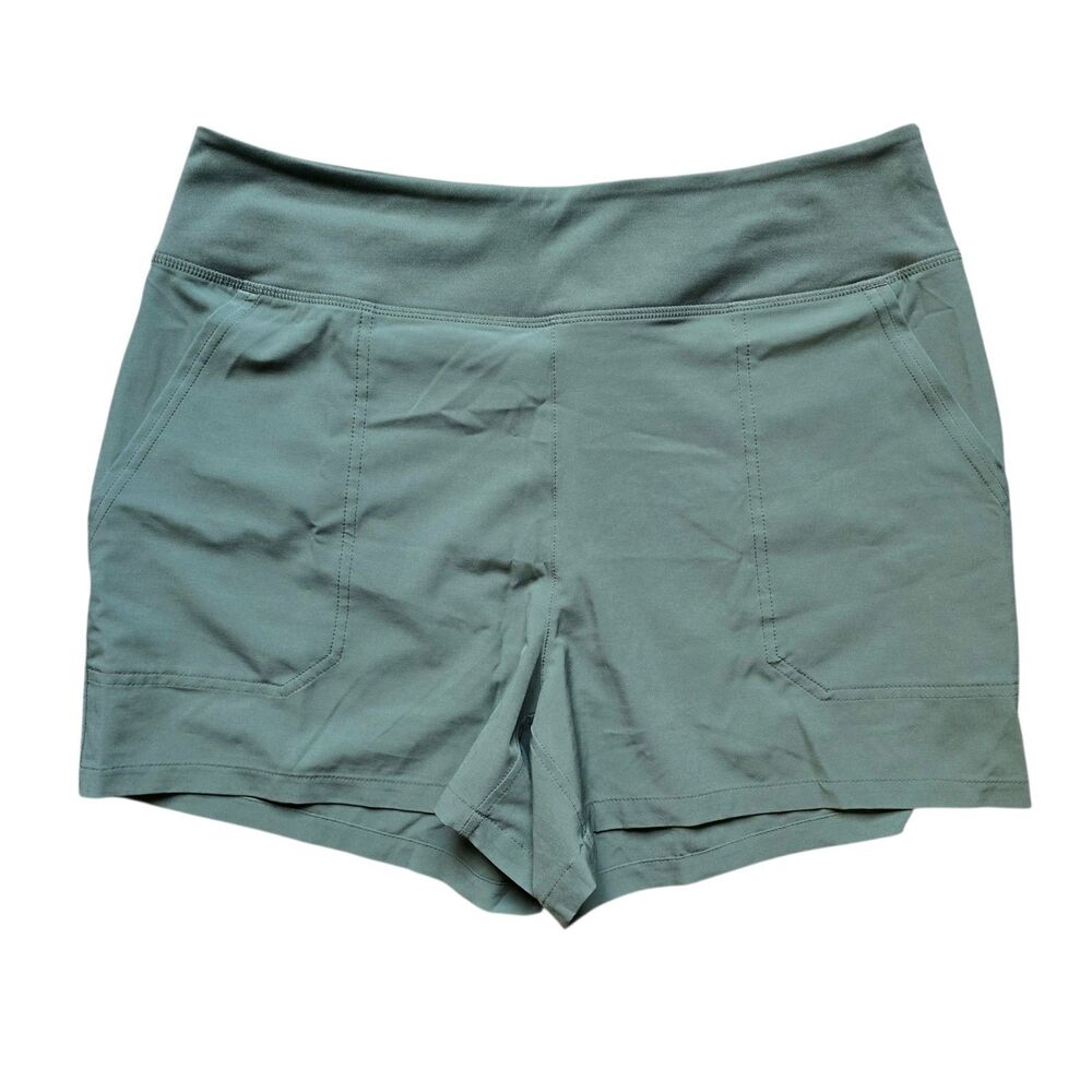 NWT Patagonia Happy Hike Shorts 4" Kale Green Womens Large L 21233 Stretch